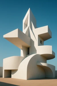 überdrehtes Architektur Konzept