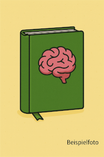 grünes Buch mit Gehirn Cover als Symbolbild