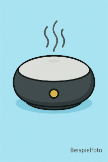Duftlampe in dunkelgrau als Symbolbild