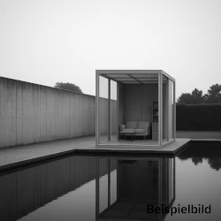 kleines offenes Haus am See