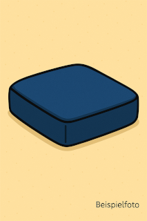 Meditationskissen in blau als Symbolbild