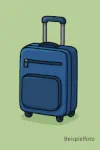 Reisetrolley in blau als Symbolbild