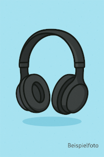 Kopfhörer in schwarz als Symbolbild