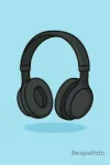 Kopfhörer in schwarz als Symbolbild