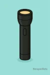 kleine Taschenlampe in schwarz als Symbolbild