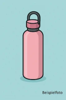 Trinkflasche in pink als Symbolbild